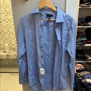 Blue button down men's shirt nwt